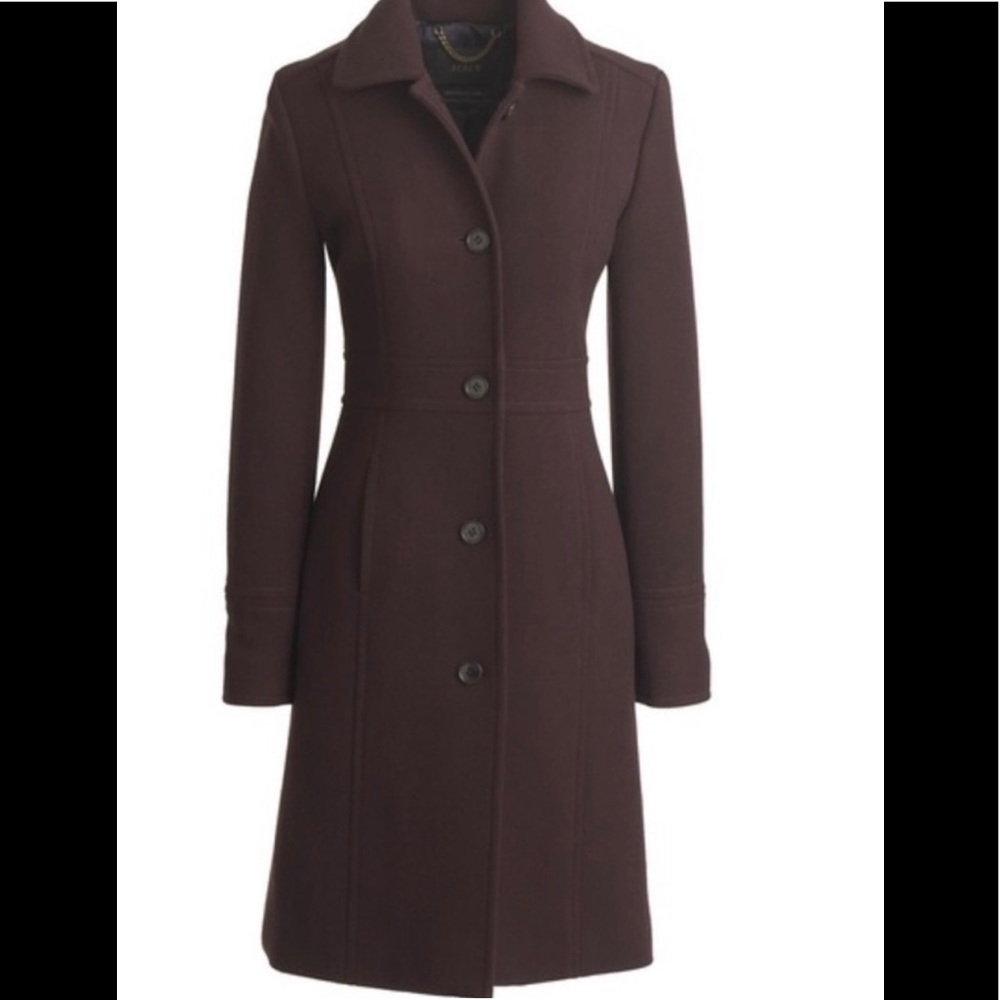 New h.crew lady day coat chocolate